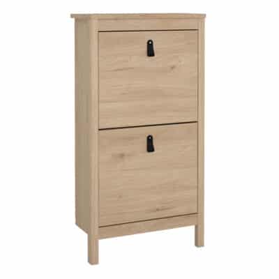 Furniture To Go Barcelona Shoe Cabinet 2 Flip Down Doors Oak