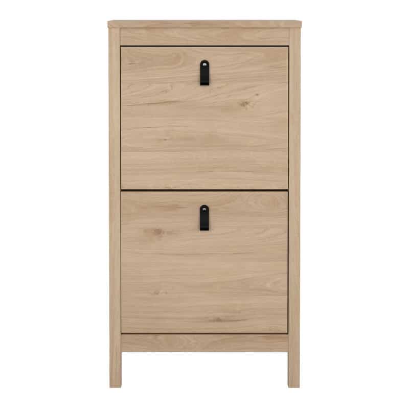 Furniture To Go Barcelona Shoe Cabinet 2 Flip Down Doors Oak The Home and Office Stores