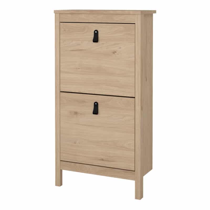 Furniture To Go Barcelona Shoe Cabinet 2 Flip Down Doors Oak The Home and Office Stores