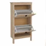 Furniture To Go Barcelona Shoe Cabinet 2 Flip Down Doors Oak The Home and Office Stores