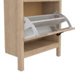 Furniture To Go Barcelona Shoe Cabinet 2 Flip Down Doors Oak The Home and Office Stores