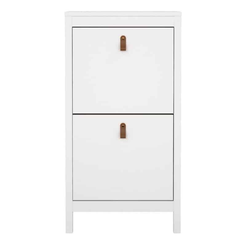 Furniture To Go Barcelona Shoe Cabinet 2 Flip Down Doors White The Home and Office Stores