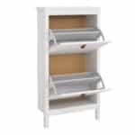 Furniture To Go Barcelona Shoe Cabinet 2 Flip Down Doors White The Home and Office Stores