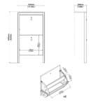 Furniture To Go Barcelona Shoe Cabinet 2 Flip Down Doors White The Home and Office Stores