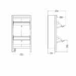 Furniture To Go Barcelona Shoe Cabinet 2 Flip Down Doors White The Home and Office Stores