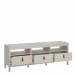 Furniture To Go Barcelona TV Unit 3 Drawers Cashmere The Home and Office Stores