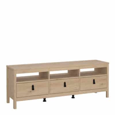 Furniture To Go Barcelona tv unit 3 drawers oak