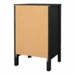 Furniture To Go Madrid Bedside Table 3 Drawers Matt Black The Home and Office Stores