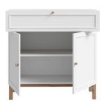 Furniture To Go Wensley Light Grey 2 Door 1 Drawer Console Unit The Home and Office Stores