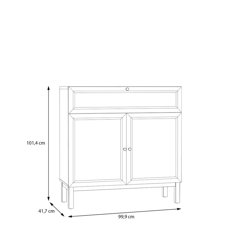 Furniture To Go Wensley Light Grey 2 Door 1 Drawer Console Unit The Home and Office Stores