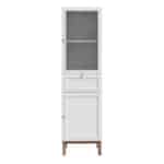 Furniture To Go Wensley Light Grey 2 Door 1 Drawer Display Cabinet The Home and Office Stores