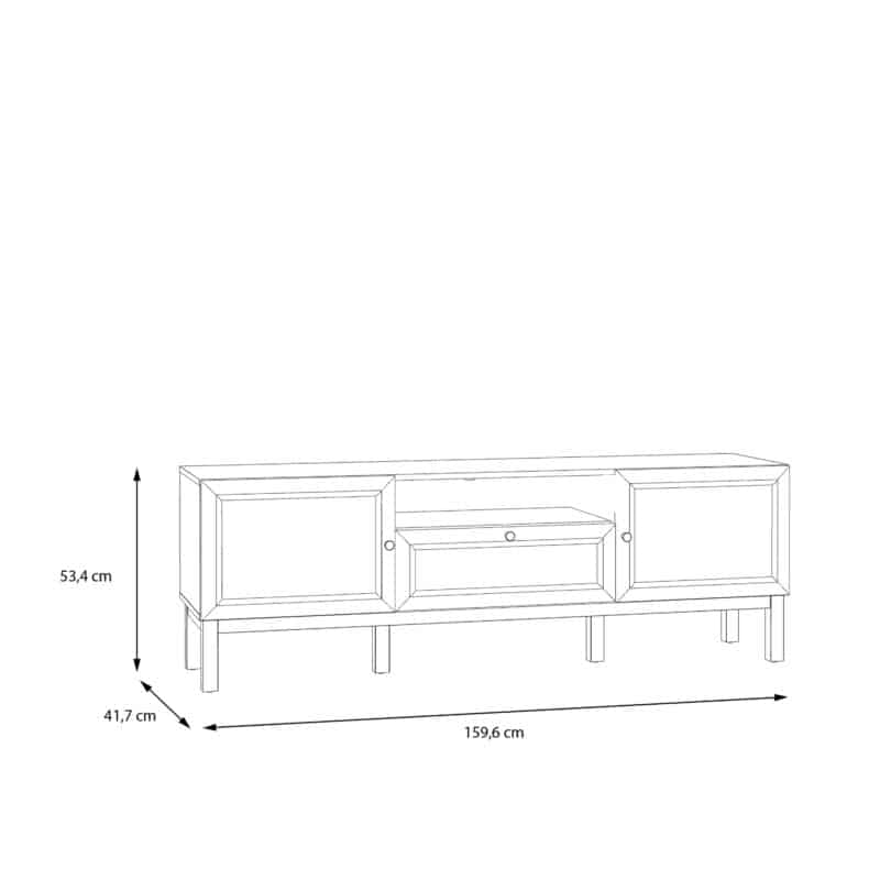 Furniture To Go Wensley Light Grey 2 Door TV Unit The Home and Office Stores