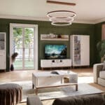 Furniture To Go Wensley Light Grey 2 Door TV Unit With LED Lighting The Home and Office Stores