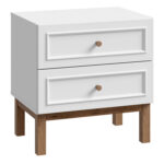 Furniture To Go Wensley light grey 2 drawer bedside chest