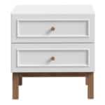 Furniture To Go Wensley Light Grey 2 Drawer Bedside Chest The Home and Office Stores