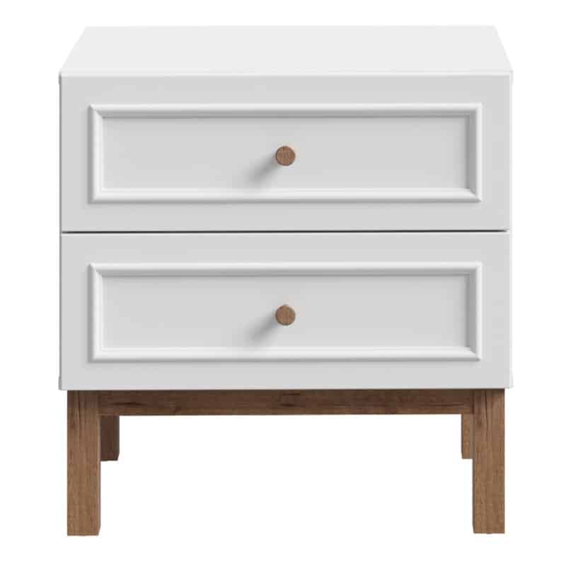 Furniture To Go Wensley Light Grey 2 Drawer Bedside Chest The Home and Office Stores