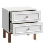 Furniture To Go Wensley Light Grey 2 Drawer Bedside Chest The Home and Office Stores