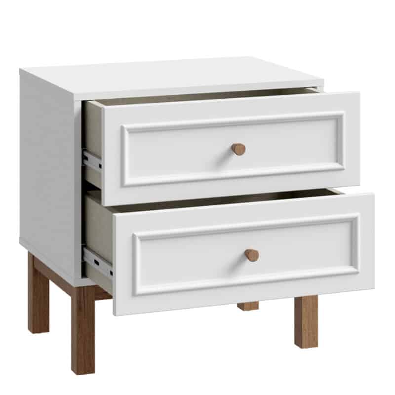 Furniture To Go Wensley Light Grey 2 Drawer Bedside Chest The Home and Office Stores