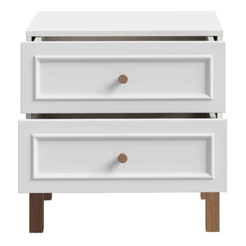 Furniture To Go Wensley Light Grey 2 Drawer Bedside Chest The Home and Office Stores