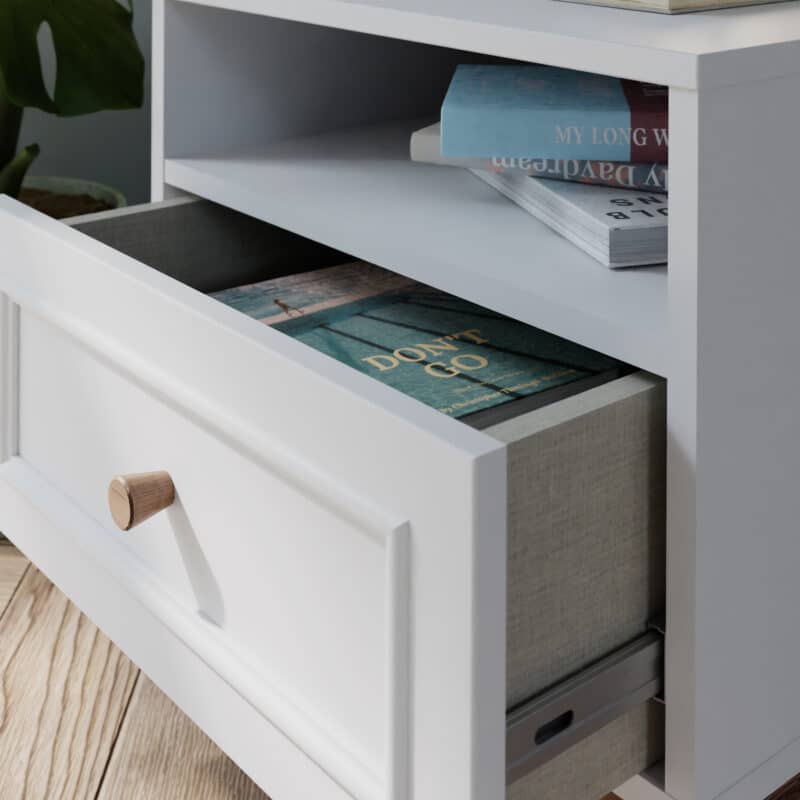 Furniture To Go Wensley Light Grey 2 Drawer Bedside Chest The Home and Office Stores