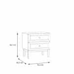 Furniture To Go Wensley Light Grey 2 Drawer Bedside Chest The Home and Office Stores