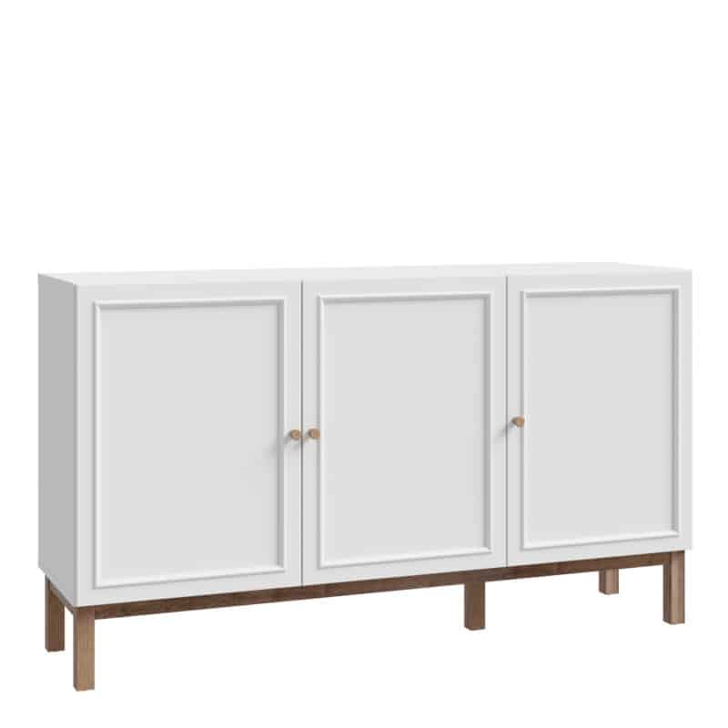 Furniture To Go Wensley light grey 3 door 1 drawer Sideboard