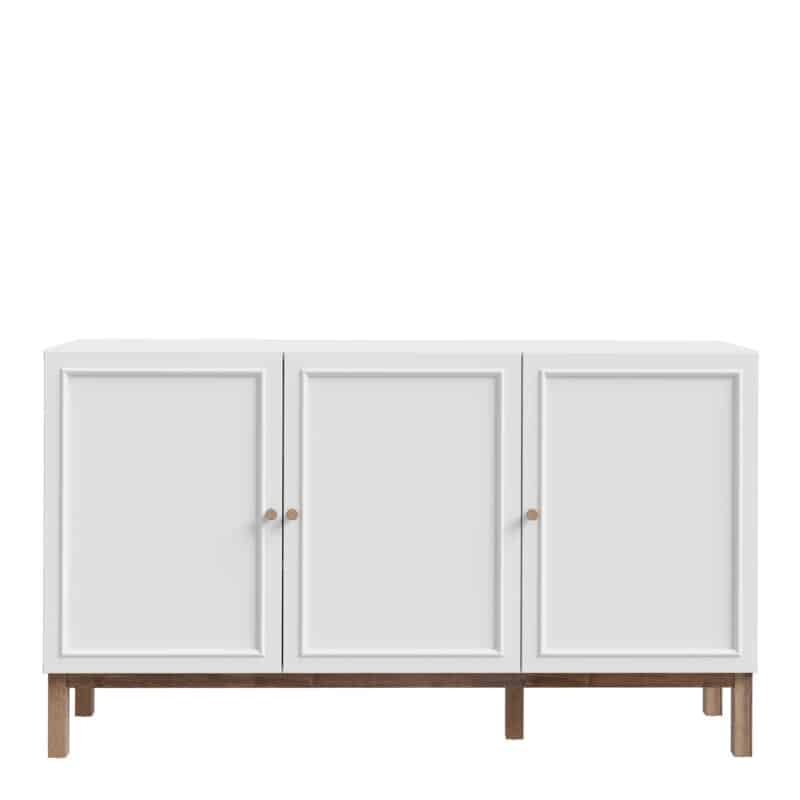 Furniture To Go Wensley Light Grey 3 Door 1 Drawer Sideboard The Home and Office Stores