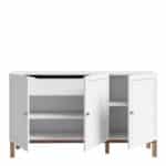 Furniture To Go Wensley Light Grey 3 Door 1 Drawer Sideboard The Home and Office Stores
