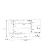 Furniture To Go Wensley Light Grey 3 Door 1 Drawer Sideboard The Home and Office Stores