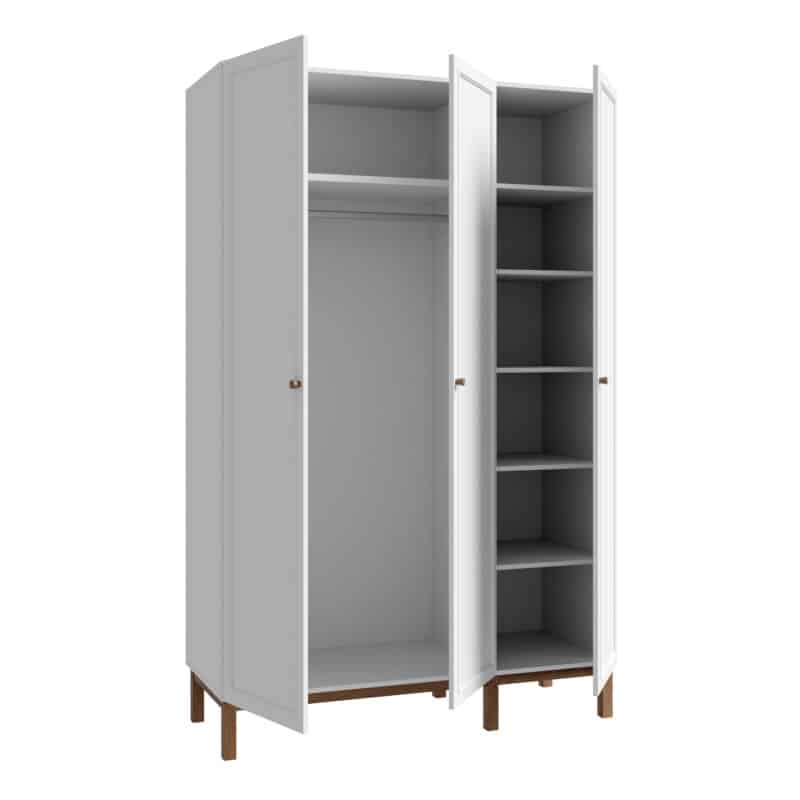 Furniture To Go Wensley Light Grey 3 Door Wardrobe The Home and Office Stores