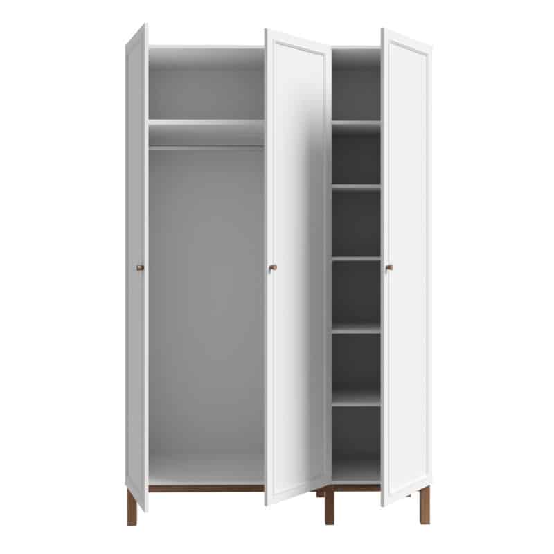 Furniture To Go Wensley Light Grey 3 Door Wardrobe The Home and Office Stores