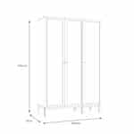 Furniture To Go Wensley Light Grey 3 Door Wardrobe The Home and Office Stores