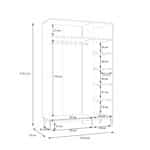 Furniture To Go Wensley Light Grey 3 Door Wardrobe The Home and Office Stores
