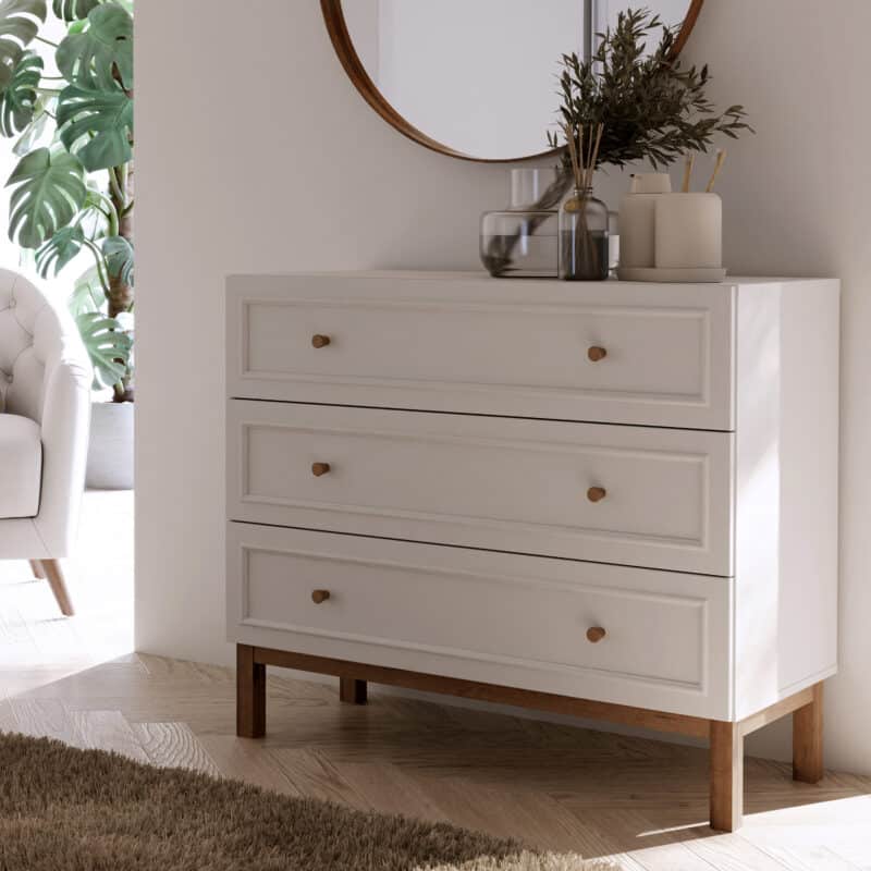Furniture To Go Wensley Light Grey 3 Drawer Chest The Home and Office Stores
