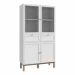 Furniture To Go Wensley light grey 4 door 2 drawer display cabinet