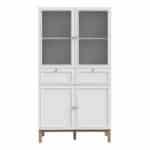 Furniture To Go Wensley Light Grey 4 Door 2 Drawer Display Cabinet The Home and Office Stores