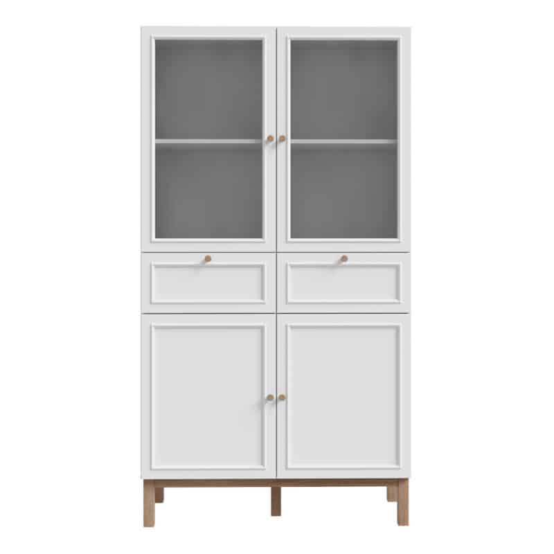 Furniture To Go Wensley Light Grey 4 Door 2 Drawer Display Cabinet The Home and Office Stores