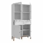 Furniture To Go Wensley Light Grey 4 Door 2 Drawer Display Cabinet The Home and Office Stores