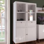 Furniture To Go Wensley Light Grey 4 Door 2 Drawer Display Cabinet The Home and Office Stores
