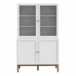 Furniture To Go Wensley Light Grey 4 Door Display Cabinet The Home and Office Stores