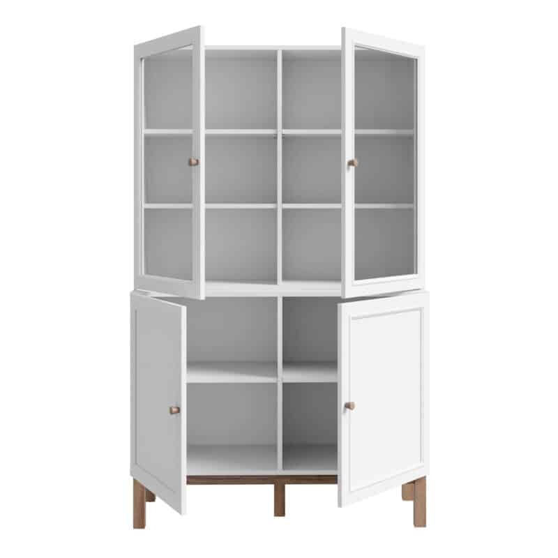 Furniture To Go Wensley Light Grey 4 Door Display Cabinet The Home and Office Stores