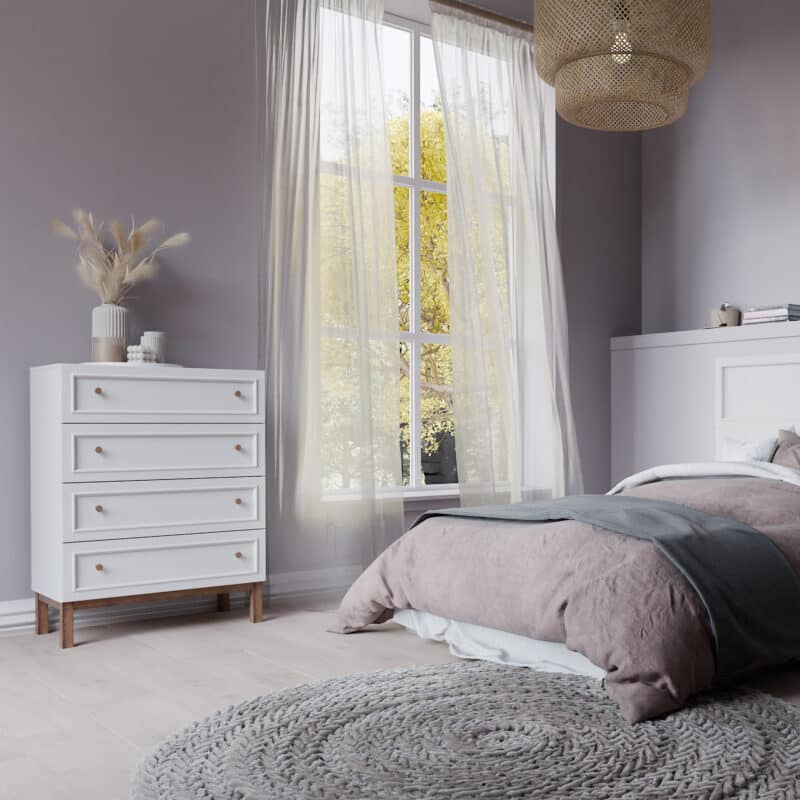 Furniture To Go Wensley Light Grey 4 Drawer Chest The Home and Office Stores