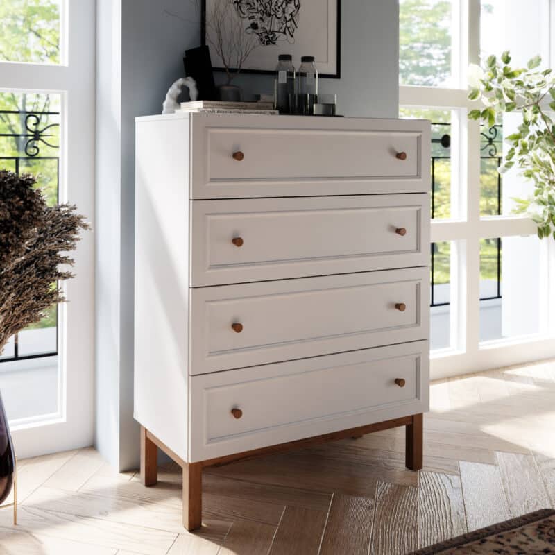 Furniture To Go Wensley Light Grey 4 Drawer Chest The Home and Office Stores