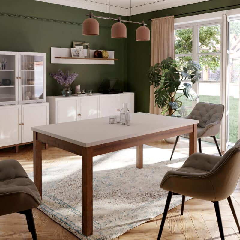 Furniture To Go Wensley Light Grey Dining Table The Home and Office Stores