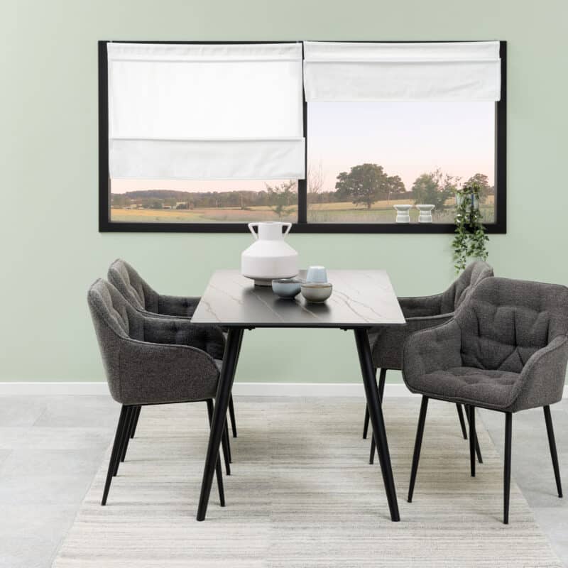 Furniture To Go Wicklow Black Dining Table The Home and Office Stores