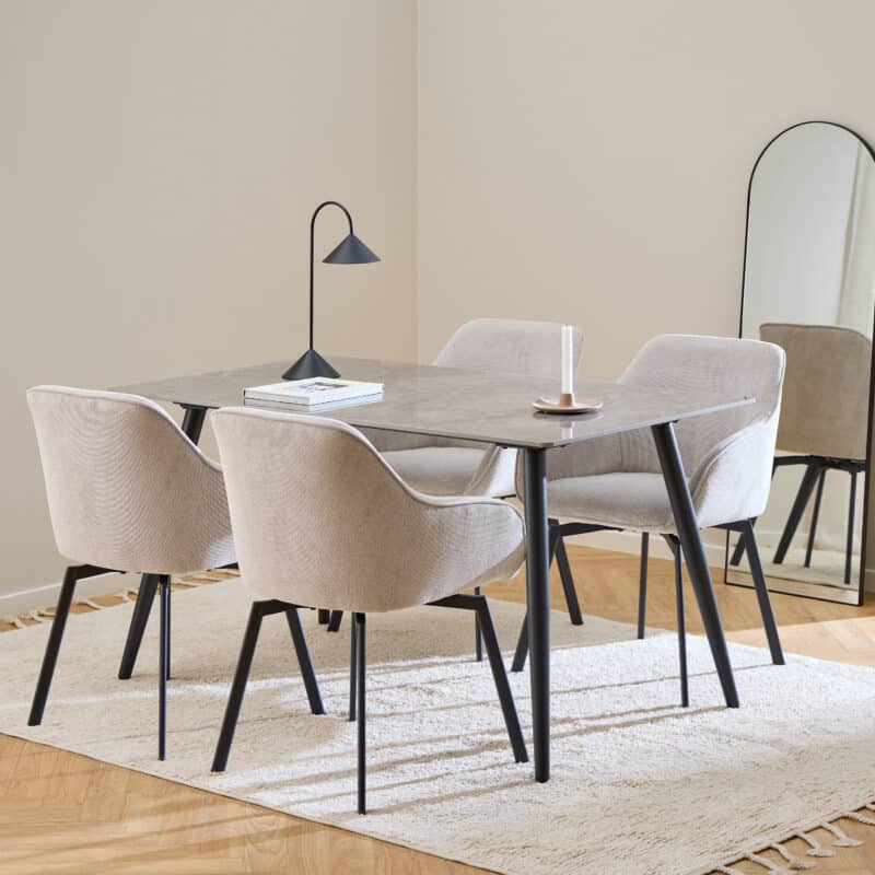 Furniture To Go Wicklow Grey Dining Table The Home and Office Stores