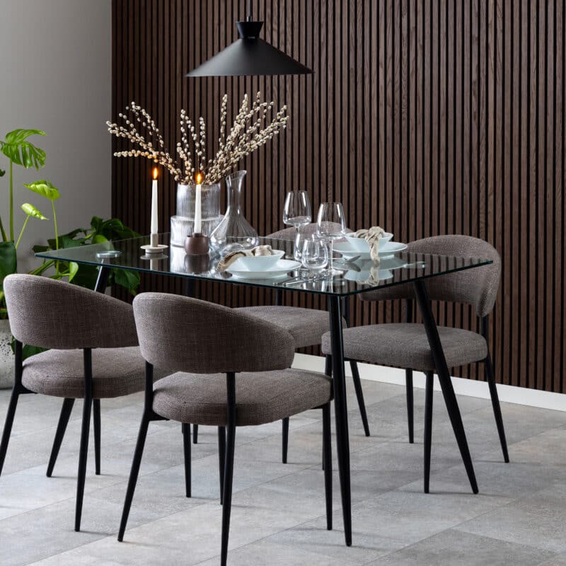 Furniture To Go Wilma Glass Top Dining Table The Home and Office Stores