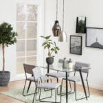 Furniture To Go Wilma Glass Top Dining Table The Home and Office Stores