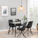 Furniture To Go Wilma Glass Top Dining Table The Home and Office Stores