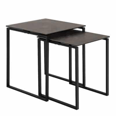 Katrine black ceramic top nest of 2 tables